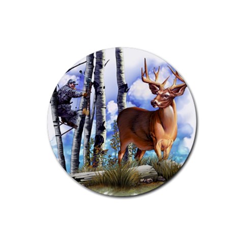 Deer Hunter Rubber Round Coaster (4 pack) from Custom Dropshipper Front