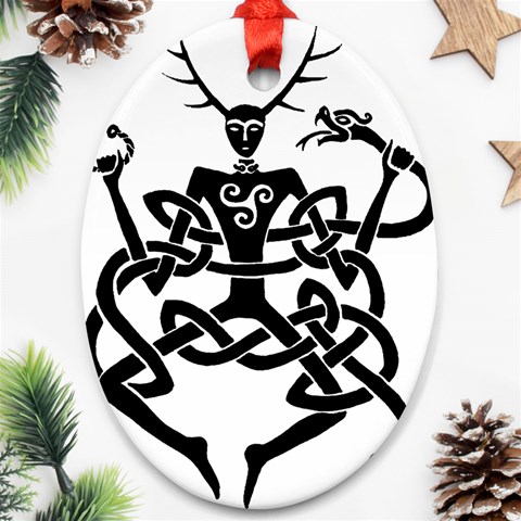 cernunnos Oval Ornament (Two Sides) from Custom Dropshipper Front