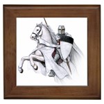 templar on rearing horse Framed Tile