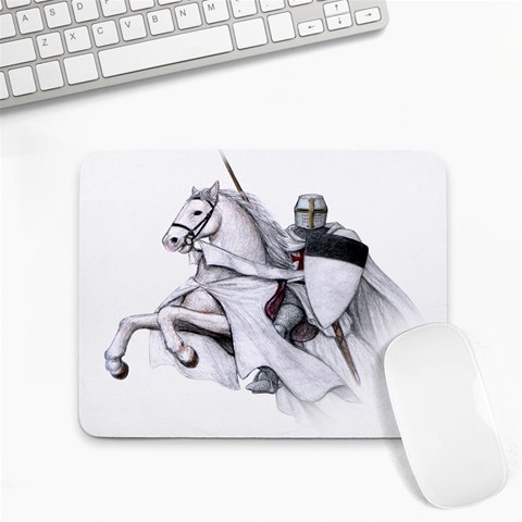 templar on rearing horse Small Mousepad from Custom Dropshipper Front