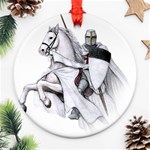 templar on rearing horse Ornament (Round)