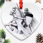 templar on rearing horse Ornament (Heart)