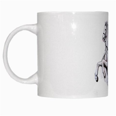 templar on rearing horse White Mug from Custom Dropshipper Left