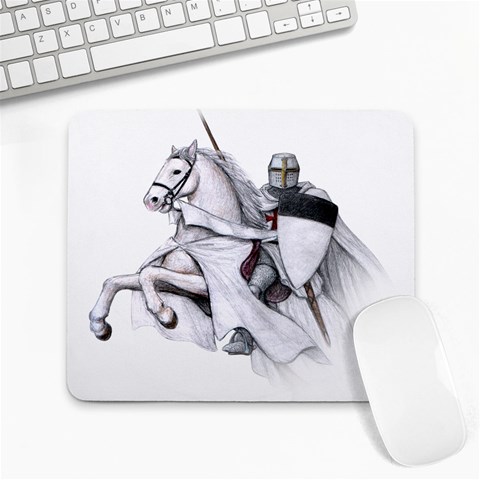 templar on rearing horse Large Mousepad from Custom Dropshipper Front