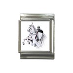 templar on rearing horse Italian Charm (13mm)