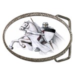 templar on rearing horse Belt Buckle