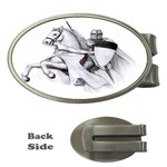 templar on rearing horse Money Clip (Oval)