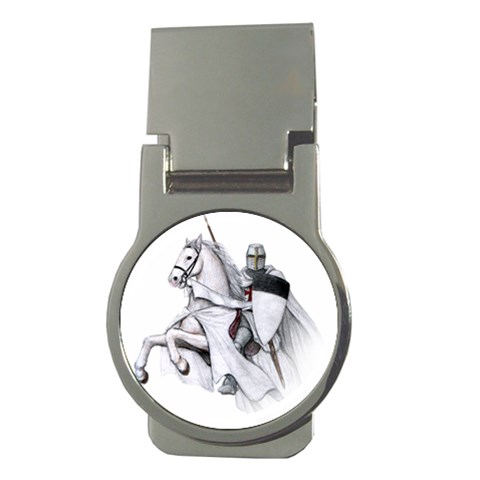 templar on rearing horse Money Clip (Round) from Custom Dropshipper Front