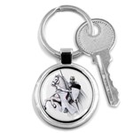 templar on rearing horse Key Chain (Round)