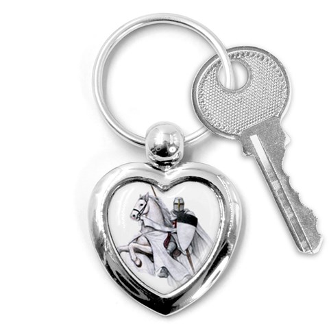templar on rearing horse Key Chain (Heart) from Custom Dropshipper Front