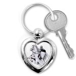 templar on rearing horse Key Chain (Heart)