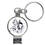 templar on rearing horse Nail Clippers Key Chain