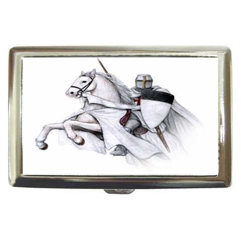 templar on rearing horse Cigarette Money Case from Custom Dropshipper Front