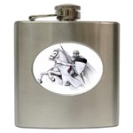 templar on rearing horse Hip Flask (6 oz)