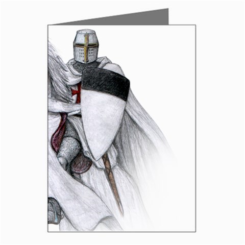 templar on rearing horse Greeting Card from Custom Dropshipper Left