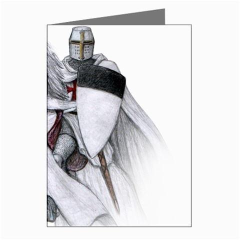 templar on rearing horse Greeting Cards (Pkg of 8) from Custom Dropshipper Left