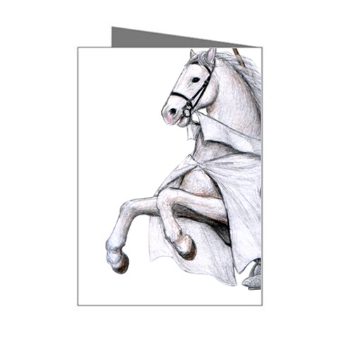templar on rearing horse Mini Greeting Card from Custom Dropshipper Right