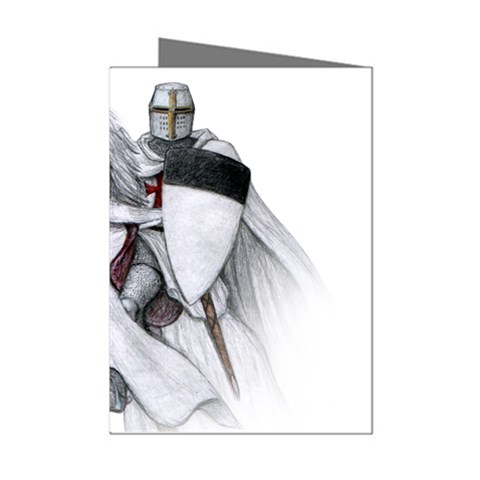 templar on rearing horse Mini Greeting Cards (Pkg of 8) from Custom Dropshipper Left