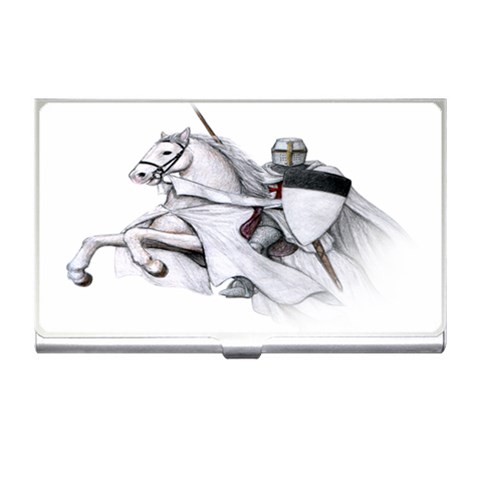 templar on rearing horse Business Card Holder from Custom Dropshipper Front