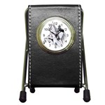 templar on rearing horse Pen Holder Desk Clock