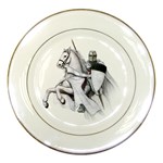 templar on rearing horse Porcelain Plate