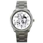templar on rearing horse Sport Metal Watch