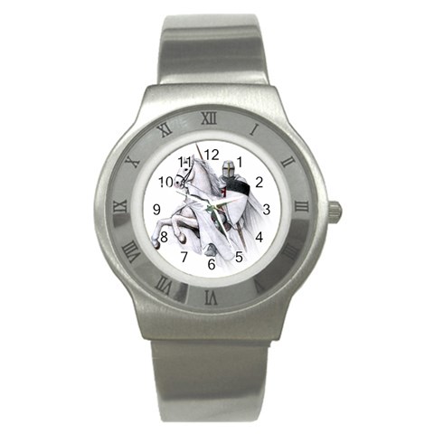 templar on rearing horse Stainless Steel Watch from Custom Dropshipper Front