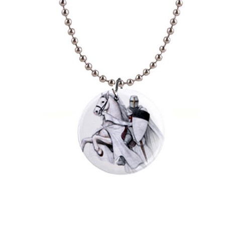 templar on rearing horse 1  Button Necklace from Custom Dropshipper Front