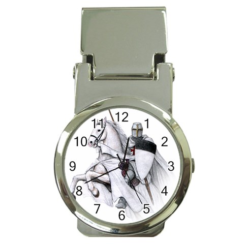 templar on rearing horse Money Clip Watch from Custom Dropshipper Front