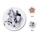 templar on rearing horse Playing Cards (Round)