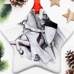 templar on rearing horse Star Ornament (Two Sides)