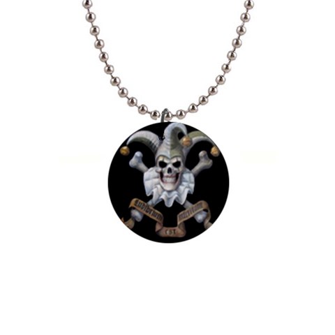 Bonie the Joker evil clown 1  Button Necklace from Custom Dropshipper Front