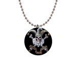 Bonie the Joker evil clown 1  Button Necklace