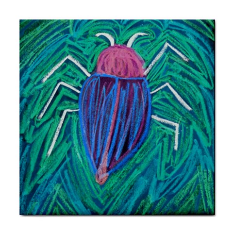 Big Green Bug  Tile Coaster from Custom Dropshipper Front