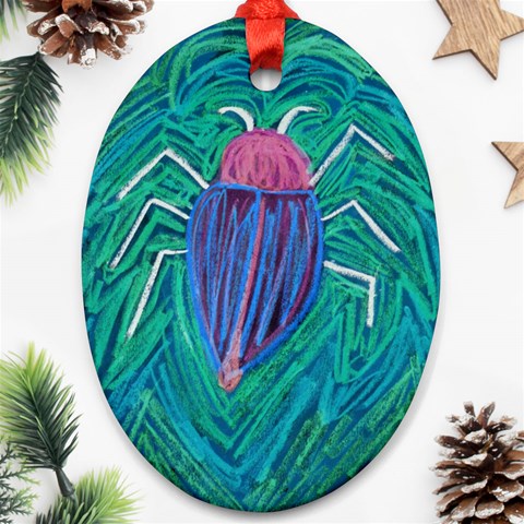 Big Green Bug  Ornament (Oval) from Custom Dropshipper Front