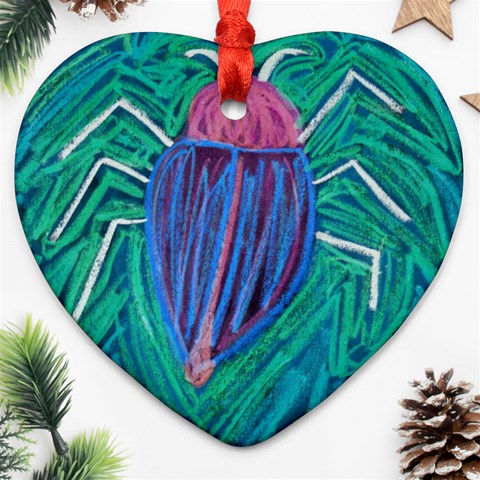 Big Green Bug  Ornament (Heart) from Custom Dropshipper Front
