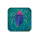 Big Green Bug  Rubber Coaster (Square)