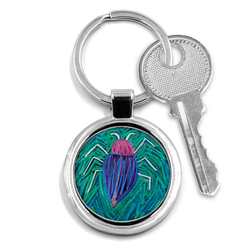 Big Green Bug  Key Chain (Round) from Custom Dropshipper Front