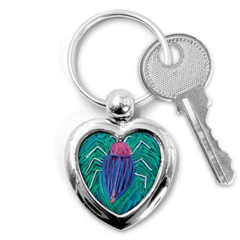 Big Green Bug  Key Chain (Heart) from Custom Dropshipper Front