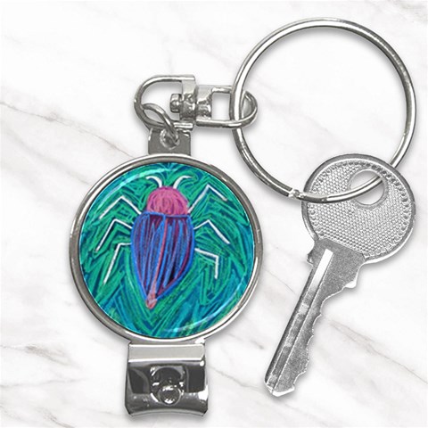 Big Green Bug  Nail Clippers Key Chain from Custom Dropshipper Front