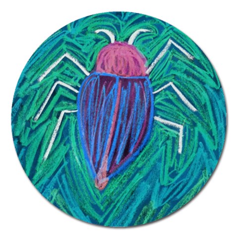 Big Green Bug  Magnet 5  (Round) from Custom Dropshipper Front