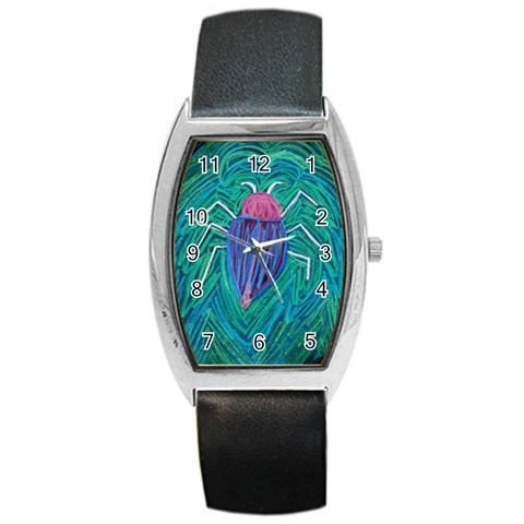 Big Green Bug  Barrel Style Metal Watch from Custom Dropshipper Front