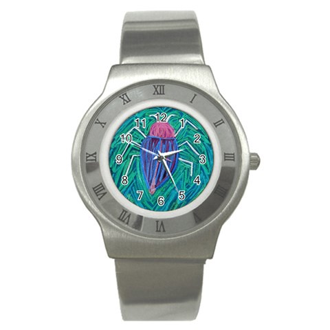 Big Green Bug  Stainless Steel Watch from Custom Dropshipper Front