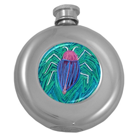 Big Green Bug  Hip Flask (5 oz) from Custom Dropshipper Front