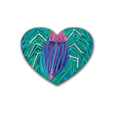 Big Green Bug  Rubber Coaster (Heart) from Custom Dropshipper Front