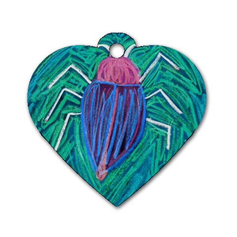 Big Green Bug  Dog Tag Heart (One Side) from Custom Dropshipper Front