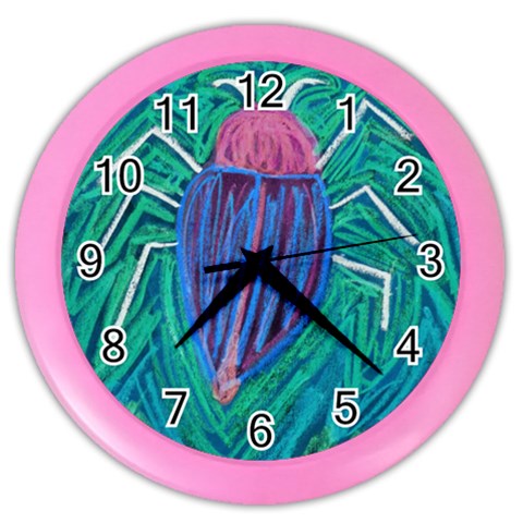Big Green Bug  Color Wall Clock from Custom Dropshipper Front