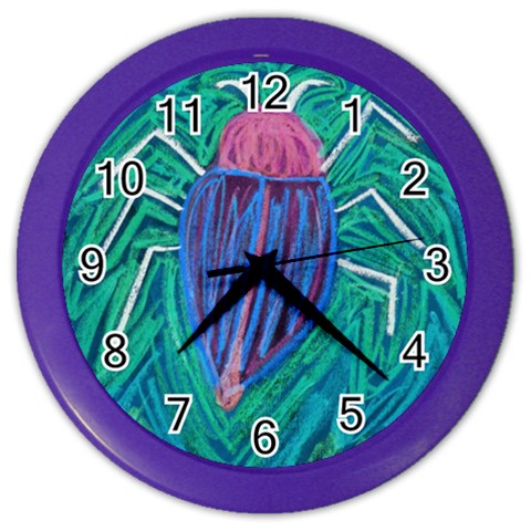 Big Green Bug  Color Wall Clock from Custom Dropshipper Front