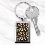 Easter rabbit pattern Key Chain (Rectangle)