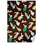 Easter rabbit pattern Canvas 12  x 18 